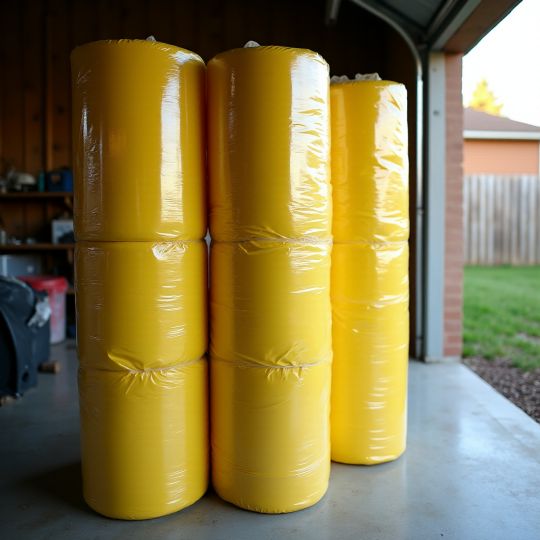 Isover Uniroll Dämmung Glaswolle drei Rollen für Dachausbau