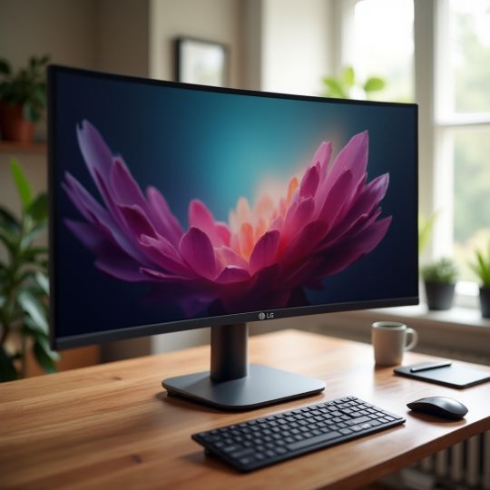 LG Curved Display 34 Zoll für meh Platz ufem Schriibtisch