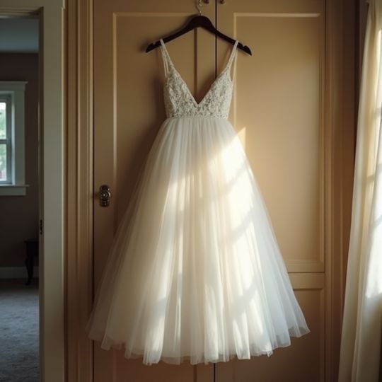 Schlichtes Brautgewand für die Maihochzeit in 40