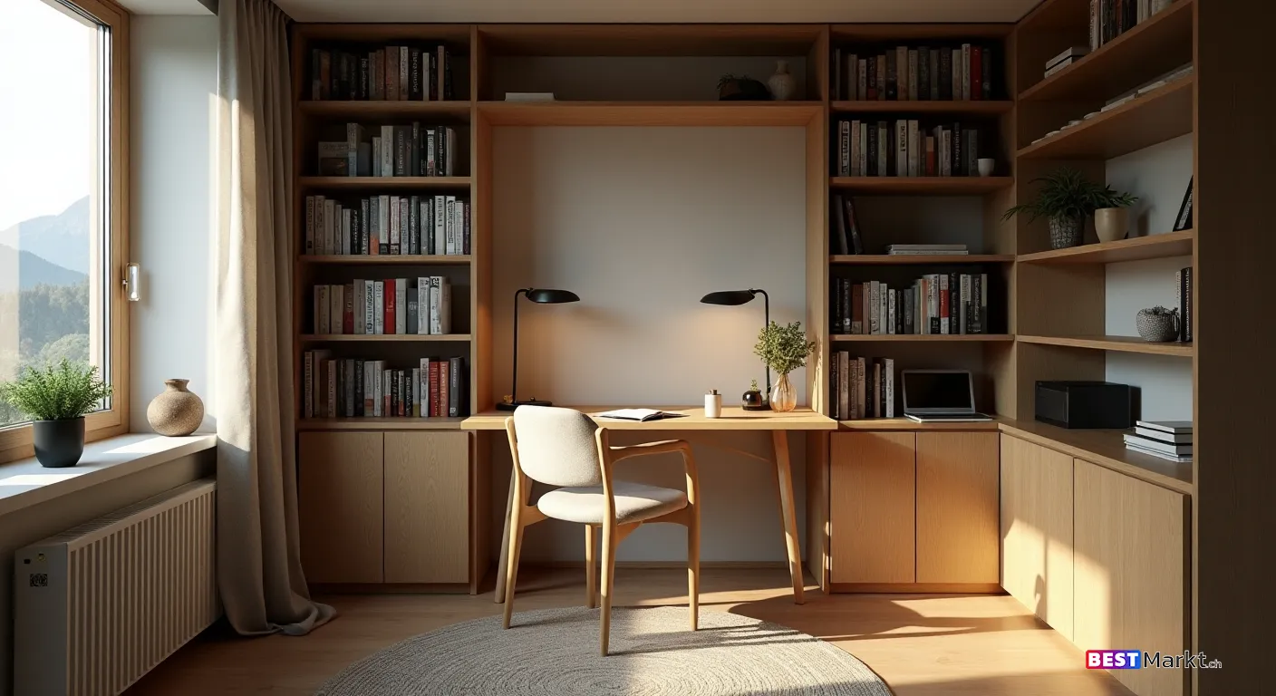 Homeoffice im Wohnzimmer: So schaffsch du en Workspace, wo am Abig verschwindet